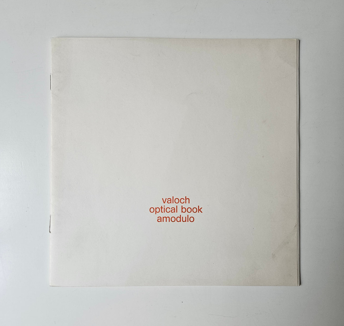 Jiří Valoch - optical book - amodulo