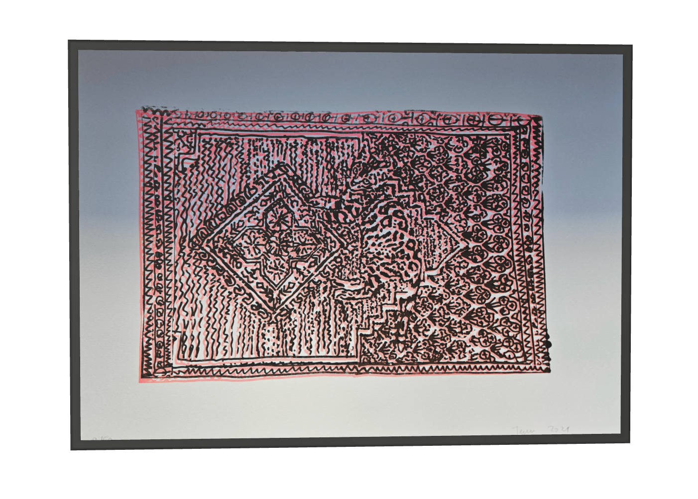 Anna Jermolaewa - Cat becoming a Carpet II