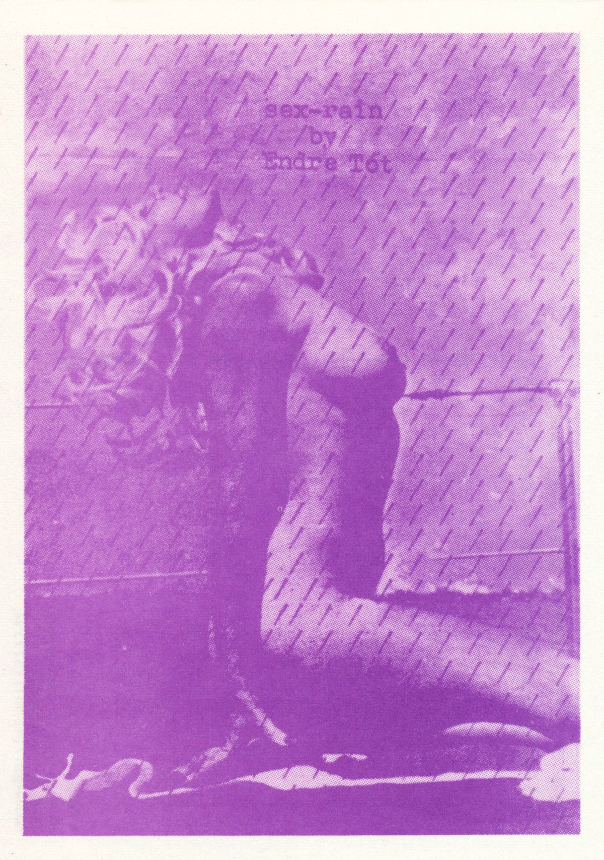 8 postcard of Endre Tót
One Dozen Rain Postcards
1973
12 postcards and credits-page in stamped envelope
11,5 x 16 cm (envelop), 10,5 x 15 cm (postcards)
Published by Albrecht D. / Reflection Press, Stuttgart
not numbered, not signed mailart