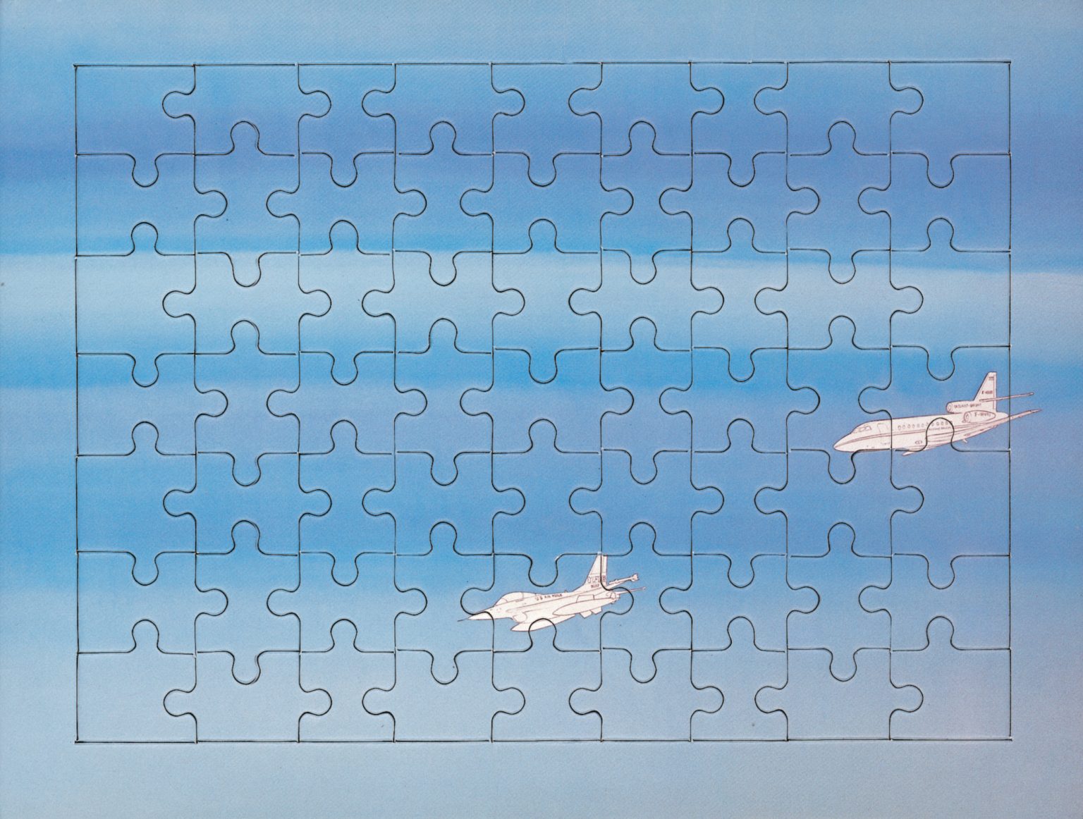Cieli ad alta quota by Alighiero e Boetti, Set of six puzzles