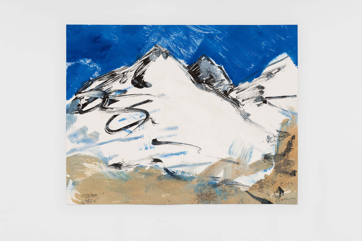 Herbert Brandl Untitled (Serie 1 ) Nr 15 2024 Monotype on Lithography ; 48 x 62 cm (unframed) Series of 20 unique works originals signed and numbered limited edition print 