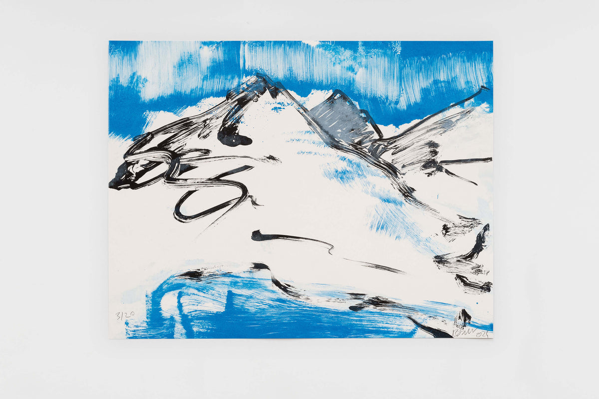 Herbert Brandl Untitled (Serie 1 ) Nr 3 2024 Monotype on Lithography ; 48 x 62 cm (unframed) Series of 20 unique works originals signed and numbered limited edition print 