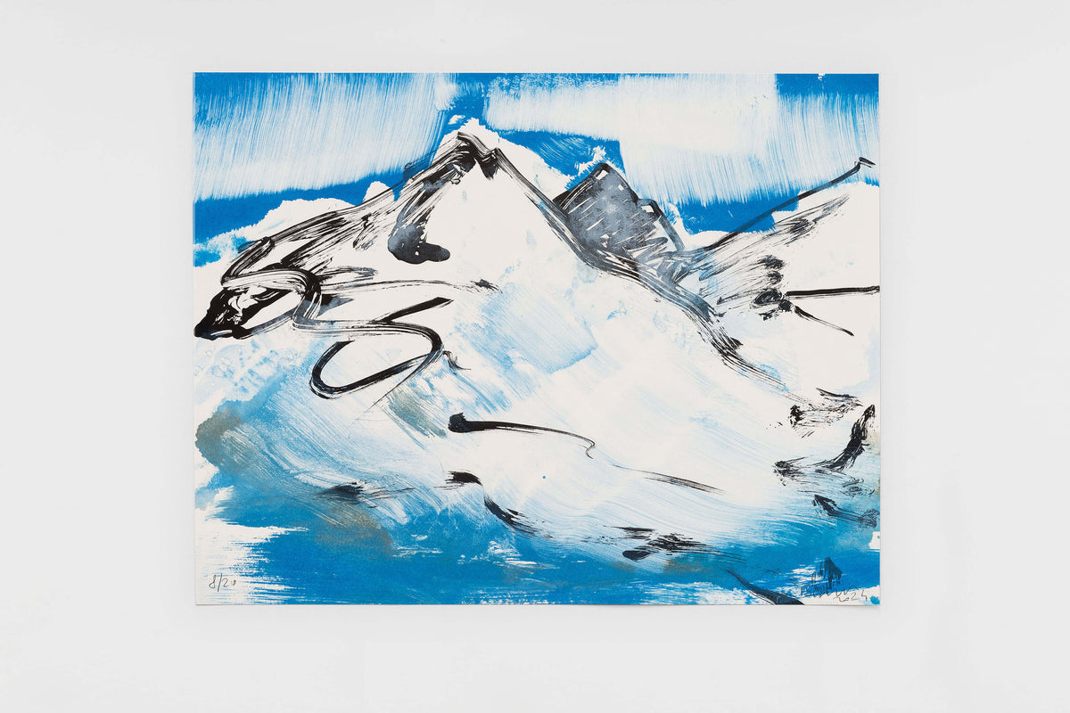 Herbert Brandl Untitled (Serie 1 ) Nr 8 2024 Monotype on Lithography ; 48 x 62 cm (unframed) Series of 20 unique works originals signed and numbered limited edition print 
