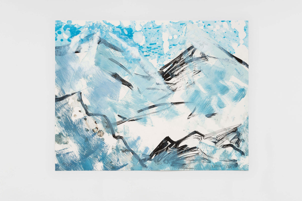 Herbert Brandl Untitled (Serie 2) Nr 11 2024 Monotype on Lithography
 48 x 62 cm (unframed) Series of 20 unique works; all signed and numbered from 1/20 to 20/20 limited edition original print