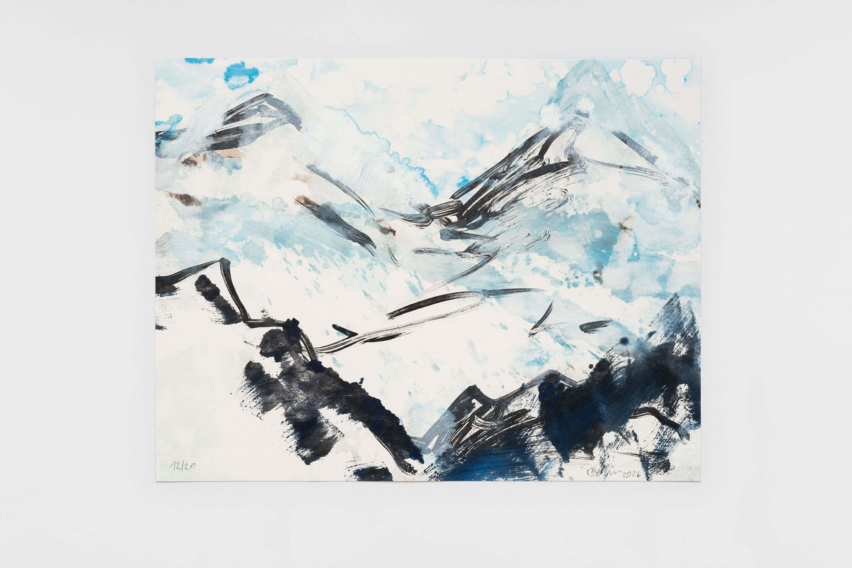 Herbert Brandl Untitled (Serie 2) Nr 12 2024 Monotype on Lithography
 48 x 62 cm (unframed) Series of 20 unique works; all signed and numbered from 1/20 to 20/20 limited edition original print