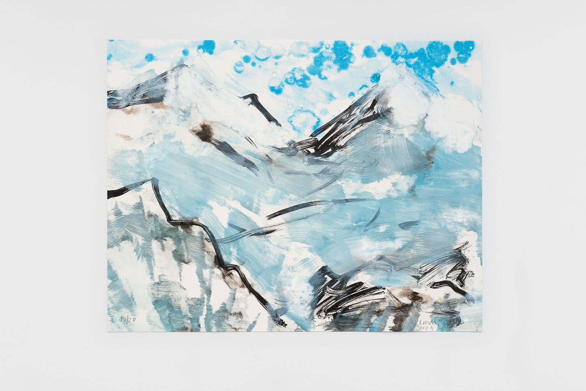 Herbert Brandl Untitled (Serie 2) Nr 13 2024 Monotype on Lithography
 48 x 62 cm (unframed) Series of 20 unique works; all signed and numbered from 1/20 to 20/20 limited edition original print