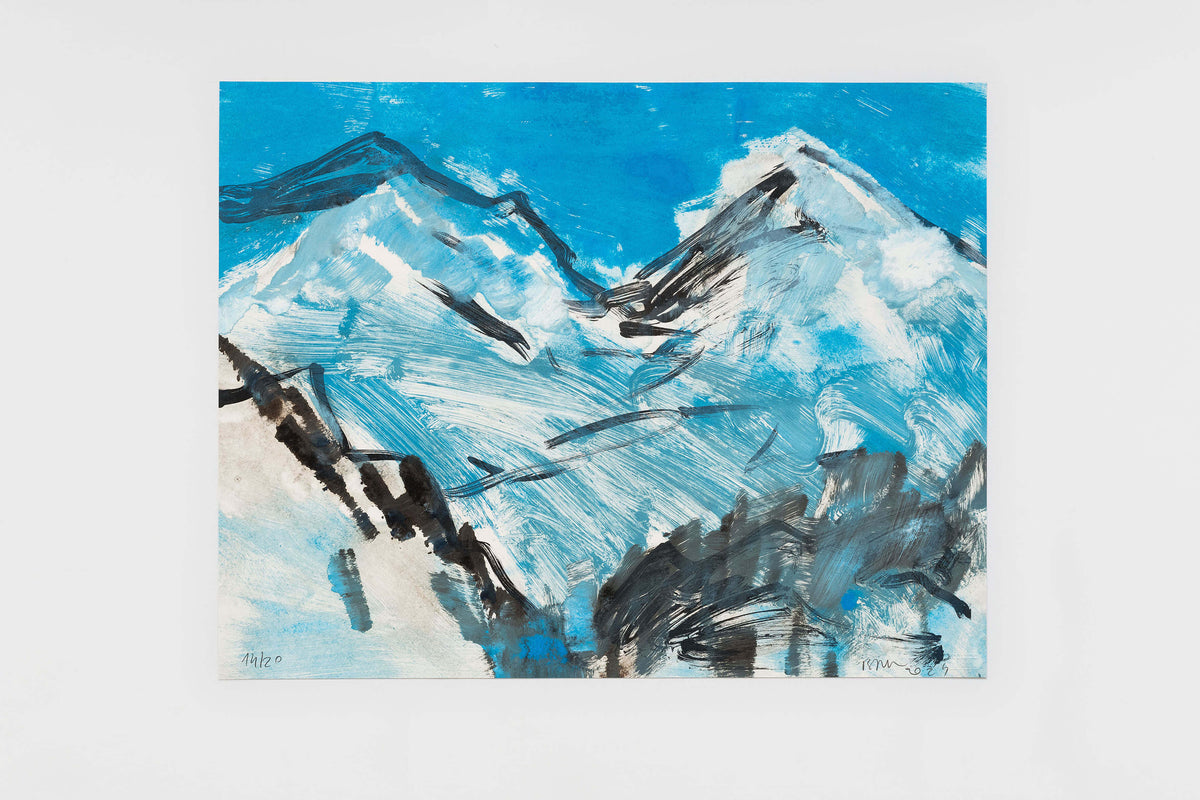 Herbert Brandl Untitled (Serie 2) Nr 14 2024 Monotype on Lithography
 48 x 62 cm (unframed) Series of 20 unique works; all signed and numbered from 1/20 to 20/20 limited edition original print