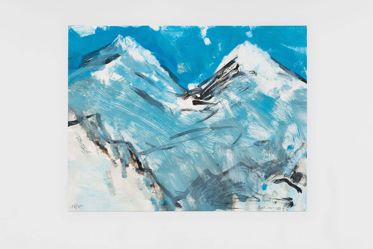 Herbert Brandl Untitled (Serie 2) Nr 16 2024 Monotype on Lithography
 48 x 62 cm (unframed) Series of 20 unique works; all signed and numbered from 1/20 to 20/20 limited edition original print