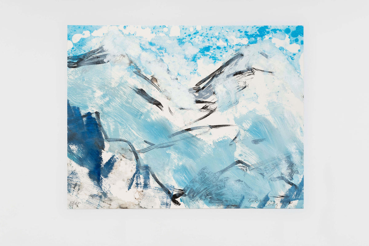 Herbert Brandl Untitled (Serie 2) Nr 18 2024 Monotype on Lithography
 48 x 62 cm (unframed) Series of 20 unique works; all signed and numbered from 1/20 to 20/20 limited edition original print