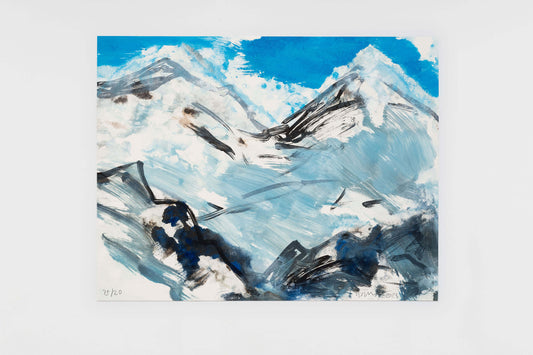 Herbert Brandl Untitled (Serie 2) Nr 20 2024 Monotype on Lithography
 48 x 62 cm (unframed) Series of 20 unique works; all signed and numbered from 1/20 to 20/20 limited edition original print