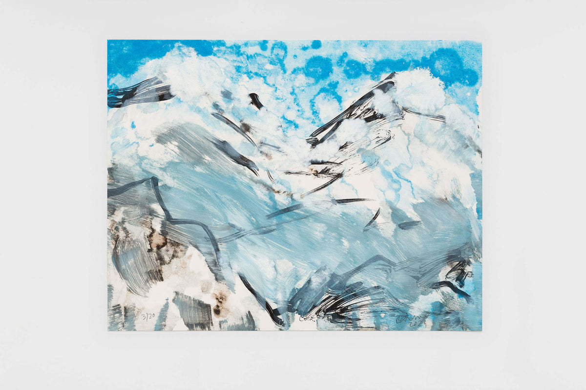 Herbert Brandl Untitled (Serie 2) Nr 3 2024 Monotype on Lithography
 48 x 62 cm (unframed) Series of 20 unique works; all signed and numbered from 1/20 to 20/20 limited edition original print