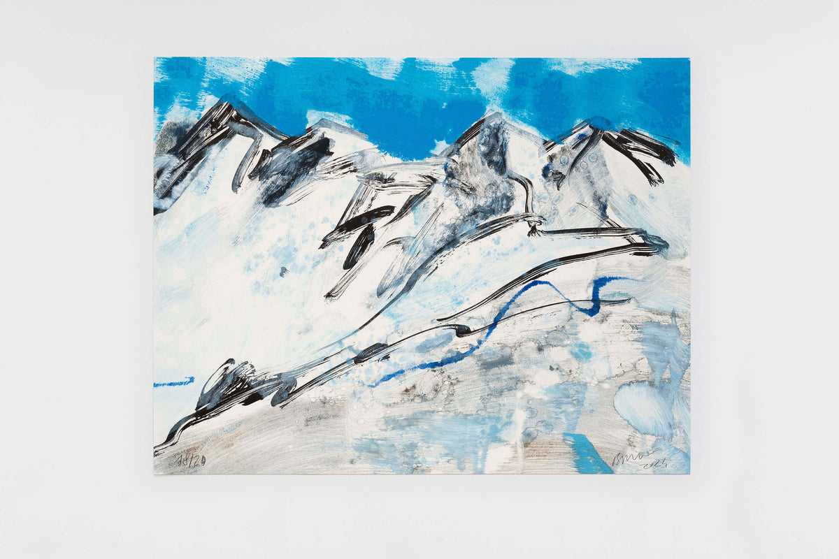 Herbert Brandl Untitled (Serie 3) Nr 18 2024 Monotype on Lithography
 48 x 62 cm (unframed) Series of 20 unique works; all signed and numbered from 1/20 to 20/20 limited edition original print