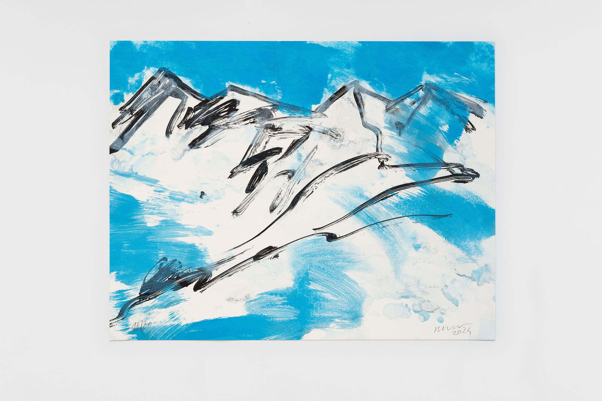 Herbert Brandl Untitled (Serie 3) Nr 19 2024 Monotype on Lithography
 48 x 62 cm (unframed) Series of 20 unique works; all signed and numbered from 1/20 to 20/20 limited edition original print