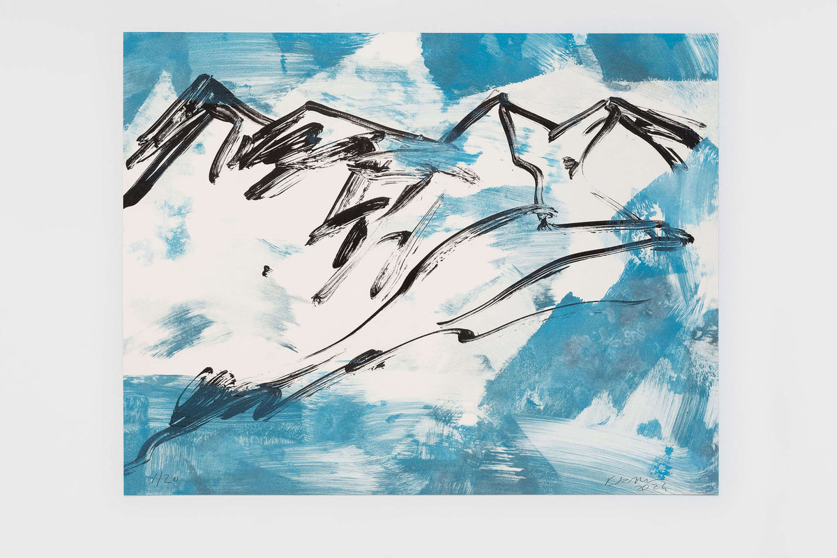 Herbert Brandl Untitled (Serie 3) Nr 1 2024 Monotype on Lithography
 48 x 62 cm (unframed) Series of 20 unique works; all signed and numbered from 1/20 to 20/20 limited edition original print