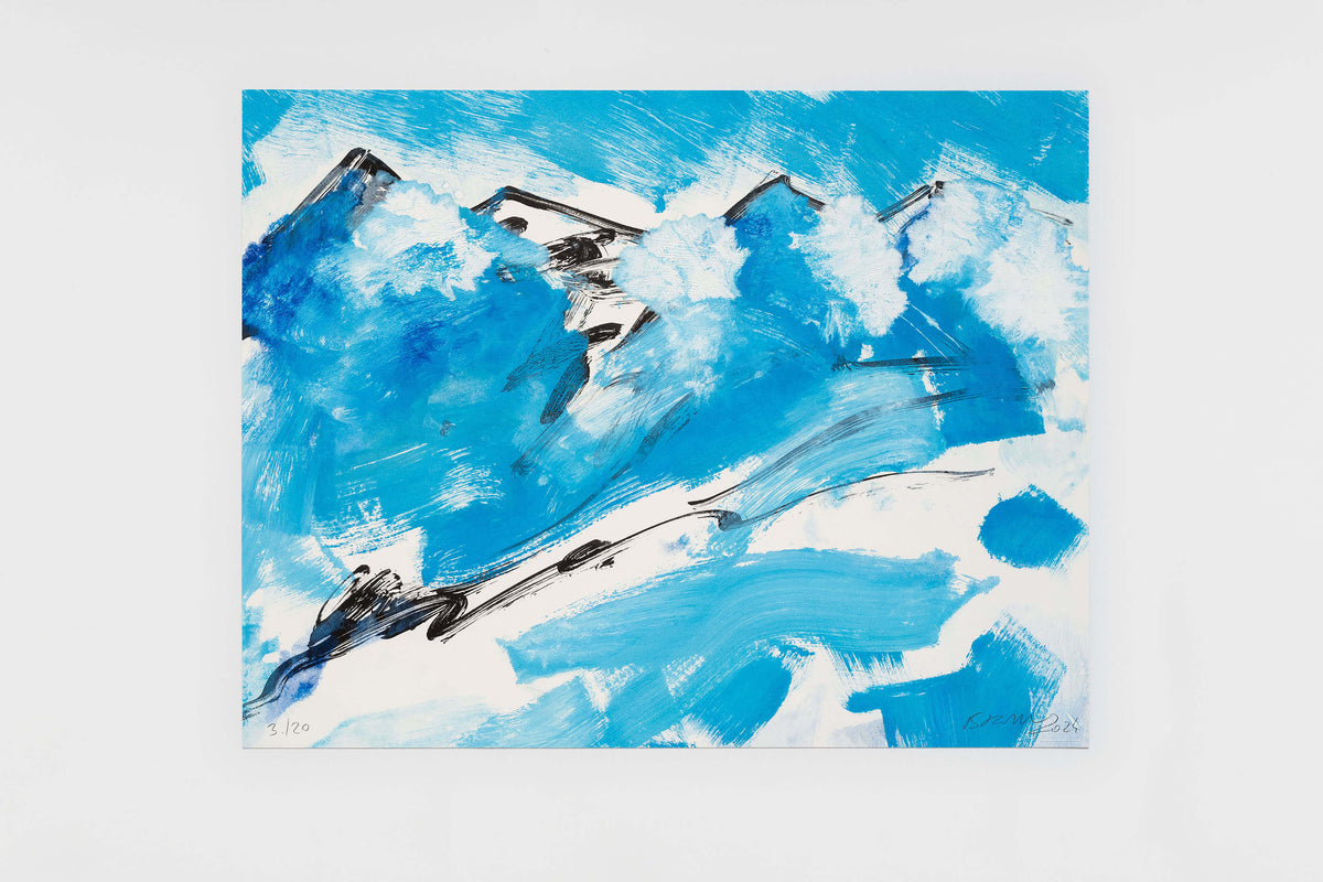 Herbert Brandl Untitled (Serie 3) Nr 3 2024 Monotype on Lithography
 48 x 62 cm (unframed) Series of 20 unique works; all signed and numbered from 1/20 to 20/20 limited edition original print