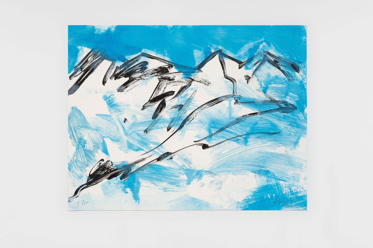 Herbert Brandl Untitled (Serie 3) Nr 5 2024 Monotype on Lithography
 48 x 62 cm (unframed) Series of 20 unique works; all signed and numbered from 1/20 to 20/20 limited edition original print