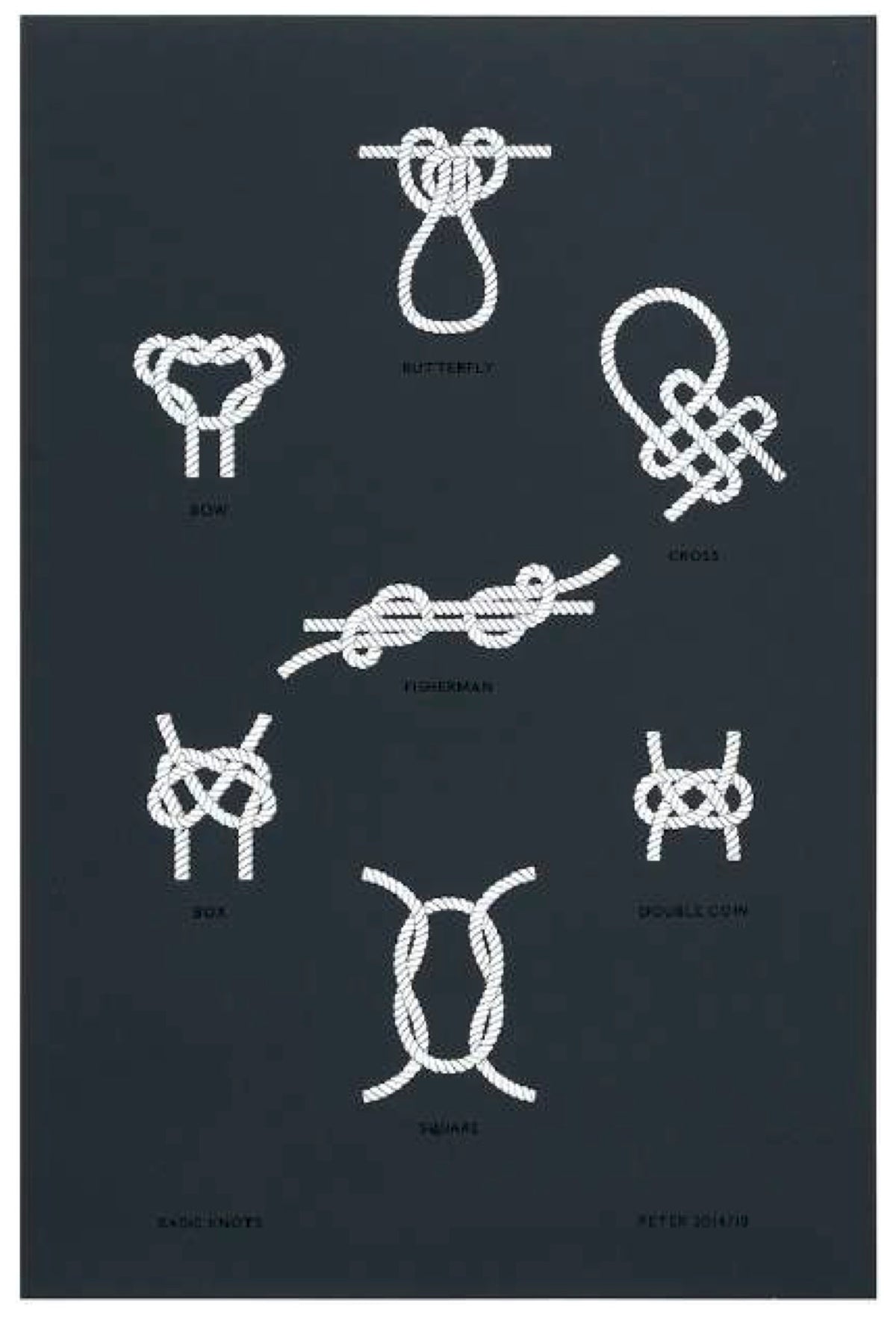 Peter Saville
Basic Knots
2014/19
Screenprint
76 x 50 cm
Ed 30 + 2 AP, signed and numbered original art 
