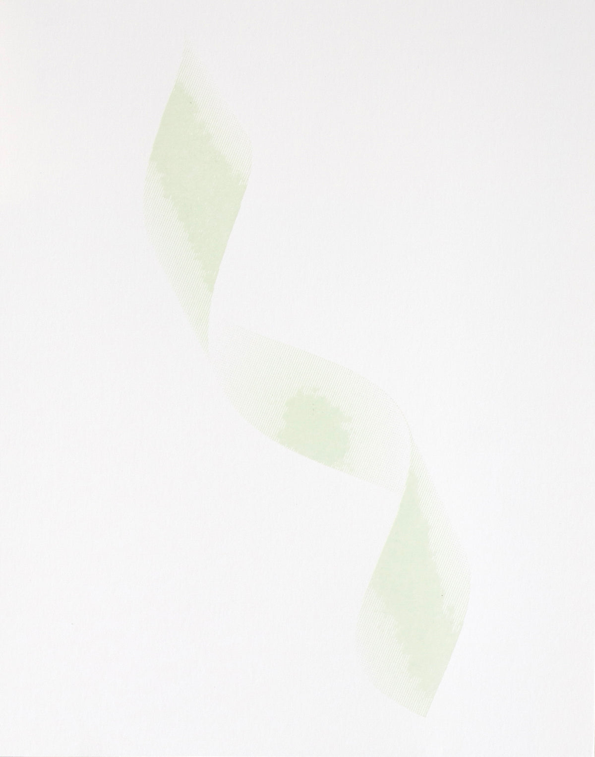 A glow in the dark limited ediition by Sofie Thorsen. The image shows it in light, which means that the geometric form is nearly invisible. 