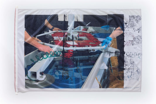 Wade Guyton limited edition print flag museum in progress 